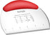 1 pcs Stainless Steel Dough Pastry Scraper Chopper with Ergonomic Rubber Non-Slip Grip, Pro Pastry Pizza Cutter (Red)