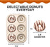 HONGBAKE Nonstick Donut Pans for Baking, 2-Pack 6 Cavity Upgraded Deepened Doughnut Tray for Oven - Bronze Gold