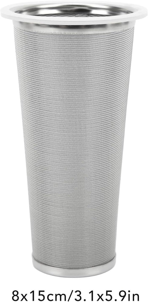 Fdit Cold Brew Coffee Filter, Stainless Steel Coffee Infuser, Fine Mesh Iced Coffee Maker (8 * 15cm)