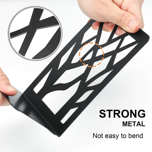 MaxGear Tree Design Book Ends, Heavy Duty Metal Book Stopper for Shelves, Decorative Organizer for Books/DVDs