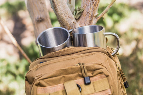Stainless Steel Coffee Mugs, 15 oz Double Wall Insulated Mug Set of 2, BPA Free