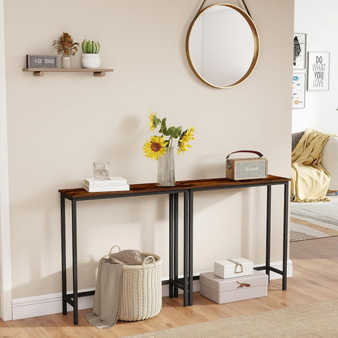 29.5" HollyHOME Narrow Console Table, Slim Entryway Table, Sofa Stand, Hallway Shelf for Hallway, Bedroom, Living Room