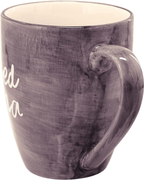 Mom Life is the Best Life Deep Purple Large 20 oz Ceramic Coffee Mug, Purple Tea Cup