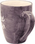 Mom Life is the Best Life Deep Purple Large 20 oz Ceramic Coffee Mug, Purple Tea Cup