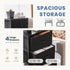 4 Closet DUMOS Nightstand with Drawers Bedside Table with Removable Fabric Bins Sturdy Steel Frame Wood Top Organizer