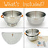 Set: 5-Quart Greek Yogurt Strainer Stainless Steel Colander & Bowl with Organic Cotton Strainer Pouch | Premium Greek