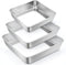 TeamFar Square Cake Pan, 6/8/9 Inch Stainless Steel Baking Pan for Cake Brownie Lasagna, Set of 3