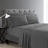 Home Collection Micro Caress Luxurious Sheet Set - 90GSM 4-Piece Full Size - Gray Color
