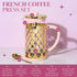 Paris Hilton French Press Coffee Maker - 2-Piece Set with Heart Shaped Measuring Scoop, 8-Cup or 34-Ounce, Pink