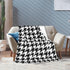 Perinsto 50"X40" Houndstooth Pattern Throw Blanket Ultra Soft Warm All Season Decorative Fleece Blankets for Bed Chair