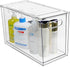 shopwithgreen Refrigerator Organizer Bins with Pull-out Drawer, Clear Fridge Drawer Organizer with Handle