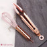 Set Collfa Rose Gold And Pink Kitchen Utensil Small Five-Piece Mini Silicone Kids Kitchen Tools Whisk Spatula Tongs