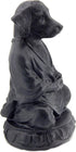 Bellaa 29608 Meditating Dog Statue, Cute Zen Buddha Yoga Pose Monk for Indoor and Outdoor Decor