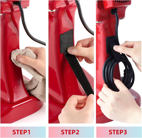 Cord Organizer for Appliances, 12 Pack SUITMAT Cable Holder for Small Kitchen Appliances, Kitchenaid, Air Fryer (Black)