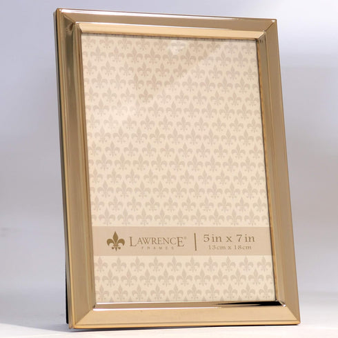 Lawrence Frames 750357 Classic Bevel Picture Frame - 5x7 Gold Metal