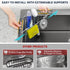 NiHome Extendable Arm Stainless Steel Kitchen Sink Corner Caddy, Easy Install Space-Saving Adjustable Sponge Holder