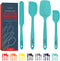 Culinary Couture 4-Piece Aqua Silicone Spatula Set, Heat Resistant up to 608°F, BPA-Free for Nonstick Cookware