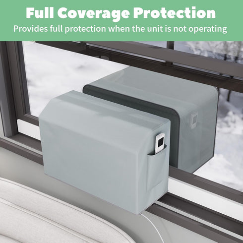 Window Air Conditioner Cover Kit for U-Shape AC, Magnetic Easy Install, 2 Covers, 3 Layers Insulated