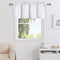 DWCN White Valance Curtains for Living Room, 42 x 18 Inch, Room Darkening Rod Pocket Bathroom/Basement Curtain, 1 Panel