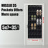 Tiny pets 35 Closet, 67.7in 26.4in Over the Door Shoe Organizer Pockets, Black Folding Hanging Shoe Rack for Door