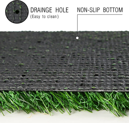 XLX TURF 12 x 36 Inches Artificial Grass Table Runner - Green Fake Grass Turf for Golf Football Party Decorations,