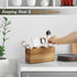 Acacia Wooden Utensil Caddy, Silverware Holder, Cutlery Organizer for Countertop, Fork Spoon Knife Holder for Party