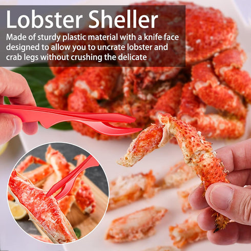 Seafood Cracker Tool Set, Stainless Steel Crab Crackers, Lobster Sheller, Crab Leg Fork, Seafood Scissors, 24Pcs
