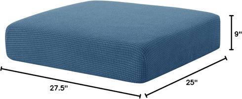 Hokway Stretch Couch Cushion Slipcovers - Reversible Cushion Protector Covers (Denim Blue, Small)