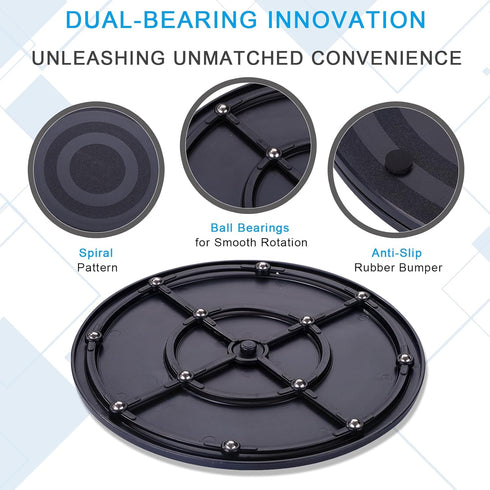 8 Inch 2Pcs, (360 Lazy Susan Turntable Organizer Eichzer Premium Heavy Duty Rotating Swivel Stand with Steel Ball