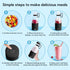 MIAOKE Portable Blender, 350ml Juicer Cup with 6 Blades for Juice Shakes and Smoothies, USB Rechargeable, 3000mAh