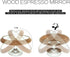 Espresso Lens Reflective Mirror Flow Rate Observation Tool, Wooden Base Magnetic Cafe Machine Accessory for Home Barista