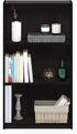 Furinno Basic 3-Tier Bookcase Storage Shelves in Dark Walnut