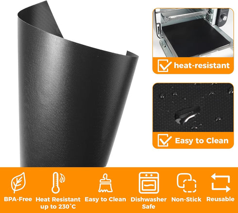 4 Pack Non-stick Reusable Air Fryer Liners for Ninja Flip Toaster Oven & Air Fryer