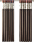 Madison Park Serene Embroidered Light Filtering Curtain Rod Pocket/Back Tab Single Panel Drape, 50x84, Spice