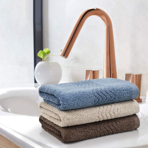 Set 13 13 Inches, 6-Pack 3 Cleanbear Cotton Washcloths Bath Wash Cloth x Face Cloths with Colors