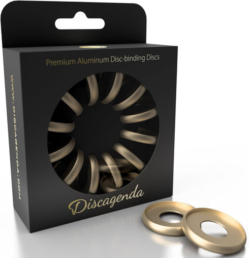 Discagenda 12 Piece Gold Discbound Discs, 1.3in