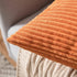 MIULEE Fall Pack of 2 Orange Pillow Covers - 12x20 Inch Soft Boho Striped Corduroy Decorative Cushion Cases