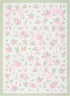 4x6 GarveeHome Coquette Pink and Green Bow Rugs for Bedroom Girls, Rug for Living Room with Soft Low Pile, Floral