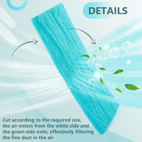 Tudomro 1 Roll 12 x 90 x 0.5 Inch Air Filter Material for Air Conditioner Vent Replacement