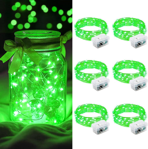 AIKEI 6 Pack LED Fairy Lights Battery Operated, Mini String Lights Waterproof