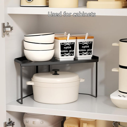 SHBaizoy Cabinet/Bathroom/Countertops/Utensils Stackable Metal Kitchen Cabinet Organizer,Kitchen Corner Shelf