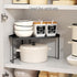 SHBaizoy Cabinet/Bathroom/Countertops/Utensils Stackable Metal Kitchen Cabinet Organizer,Kitchen Corner Shelf