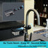 Sponge Holder for Kitchen Sink Smiley Face Sponge Holder Over Faucet - Stainless Steel Sink Caddy Organizer with Quick
