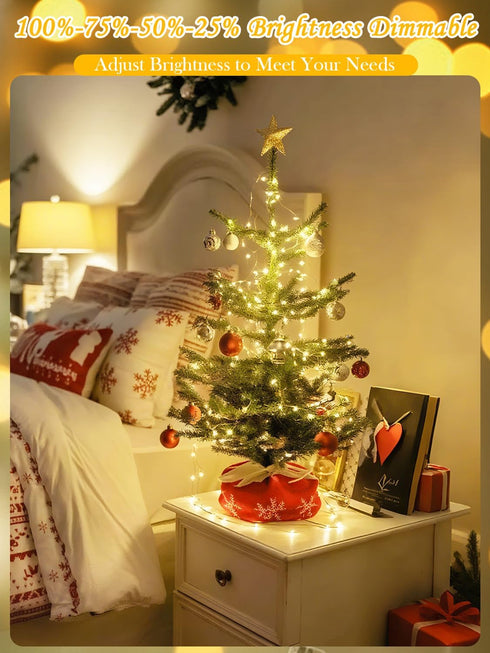 Lvuremxo 200 66ft 8 Dimmable LED Fairy Lights Battery Operated Twinkle Lights with Remote - Modes Timer Waterproof