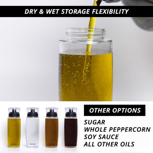 2pcs Set 10oz 300mL (V2, 2), Roen Olive Oil and Vinegar Dispenser with Labeling Stickers - Glass Bottles for Kitchen
