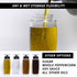2pcs Set 10oz 300mL (V2, 2), Roen Olive Oil and Vinegar Dispenser with Labeling Stickers - Glass Bottles for Kitchen