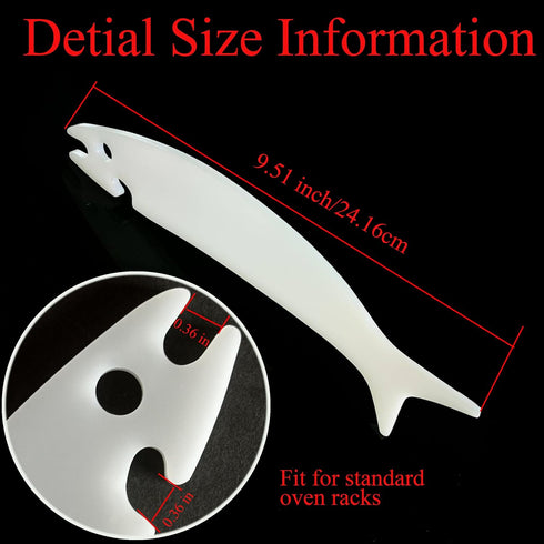Oven Racks Pull Push Tool- Heat Resistant Acrylic Push-Pull Stick/Puller-Easy Grip Design - Essential for Safe Cooking - Kitchen Accessory/White