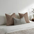 Purewish Pack 2 26x26 of Neutral Euro Sham Covers Boho Textured Dots Stripe Chenille Large Square Decorative Throw