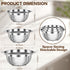 3 Colanders(2QT, 3QT, 5QT), Stainless Steel Colander for Kitchen, Stainless Steel Strainer, Pasta Strainer