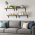 Set 4, 16.5 Inch) Fixwal Floating Shelves for Wall, Wood Wall Mounted Shelves for Bedroom, Bathroom, Living Room